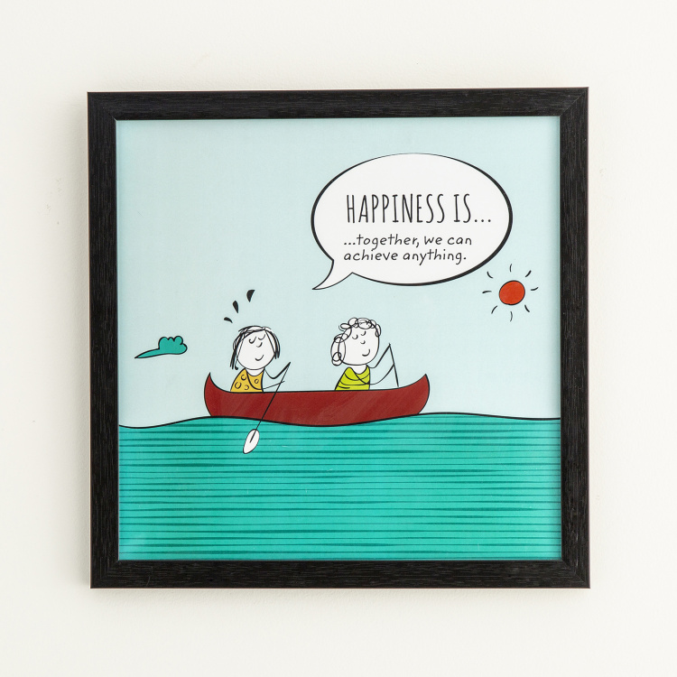 Happiness Is Achieving Together Picture Frame - 35 x 35 cm
