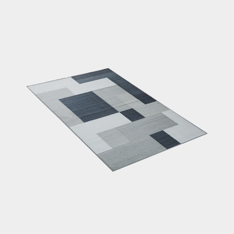 Alice Portable Textured Area Rug - 150 cm X 90 cm - Polyester  - 150 cmL X 90 cmW - Grey