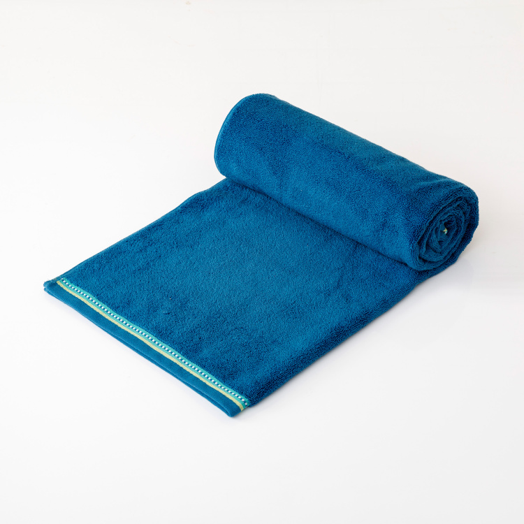 Medley - Blue Solid Cotton Bath Towel