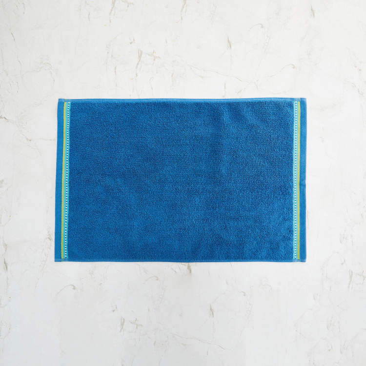 Medley Solid Cotton  Hand Towel  : 60 cmL x 40 cmW  Blue