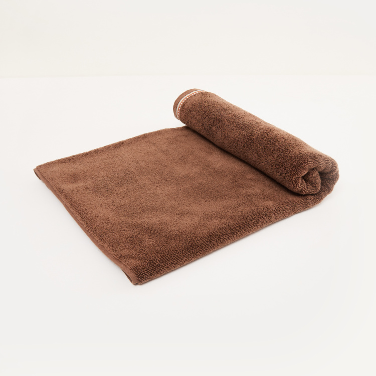 India Inspired Solid Cotton  Bath Towel  : 70 cmL x 150 cmW  Brown
