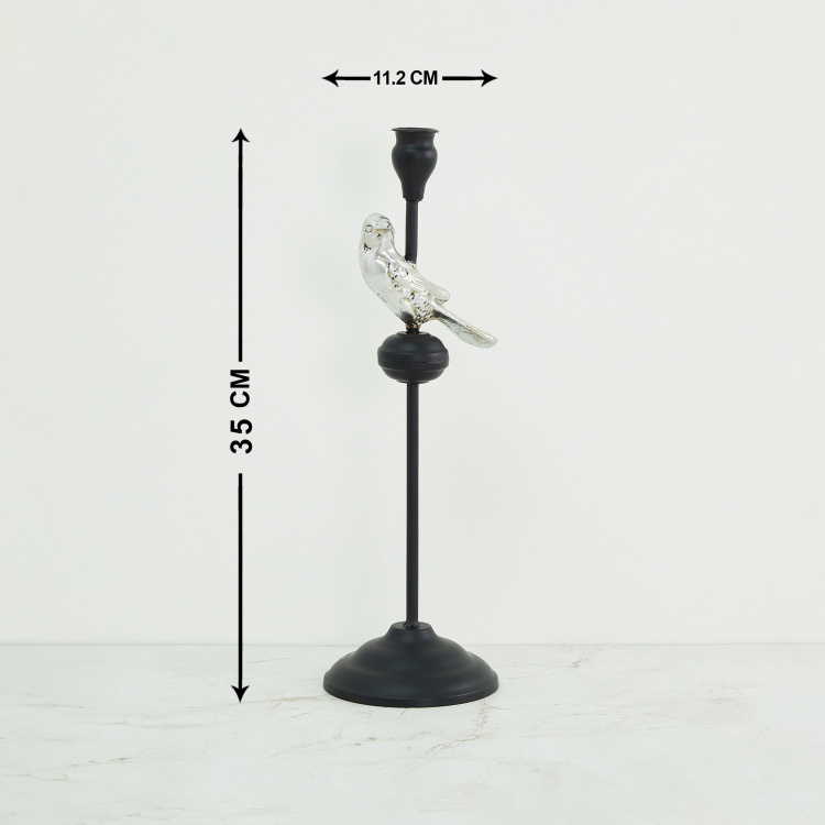 Be Bold - Stand Porcelain - Candle Holder : 11.2 cm  L x 35 cm  H - Black