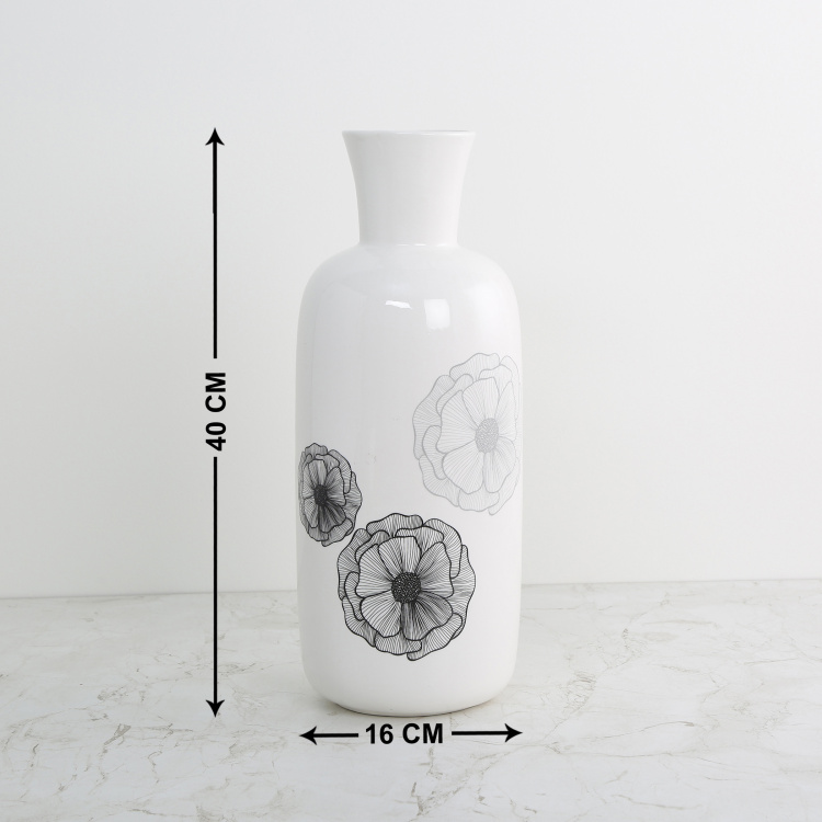 Be Bold Printed Round Single Pc. Vase - Porcelain - Multicolour