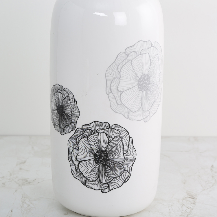 Be Bold Printed Round Single Pc. Vase - Porcelain - Multicolour