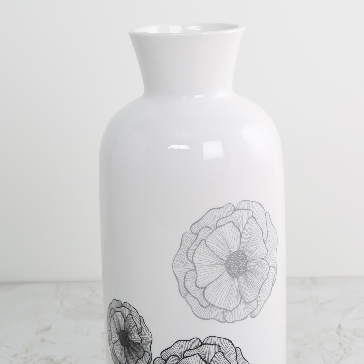 Be Bold PrintedRound Single Pc. Vase - Porcelain - Multicolour