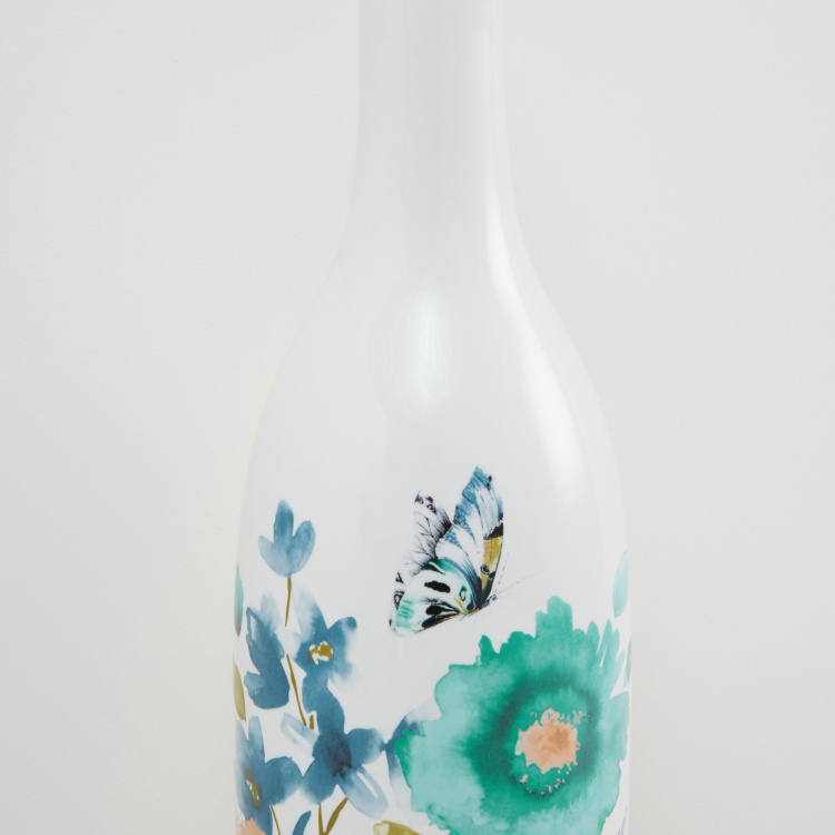 Splendid Floral Decal Vase