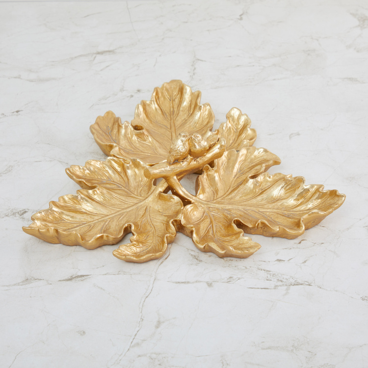GTL Altos Abstract Abstract Single Pc. Platter - Porcelain - Gold