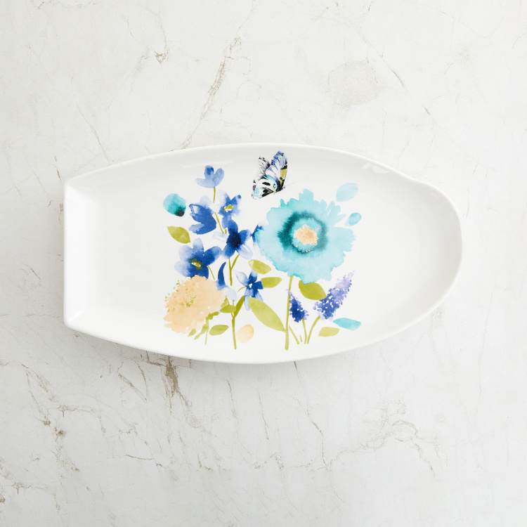 Splendid Floral Decal Platter