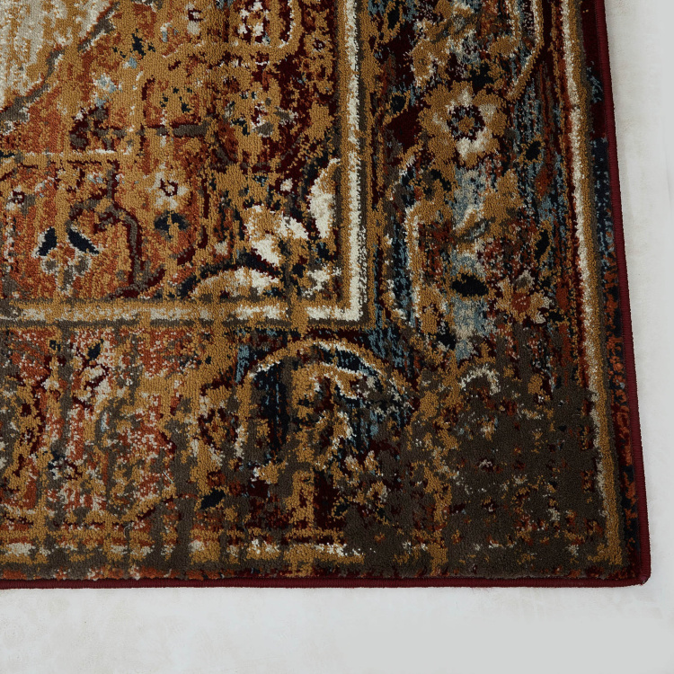 amarai Persian Textured Carpet - Polyester - 235 cm x 160 cm - Brown