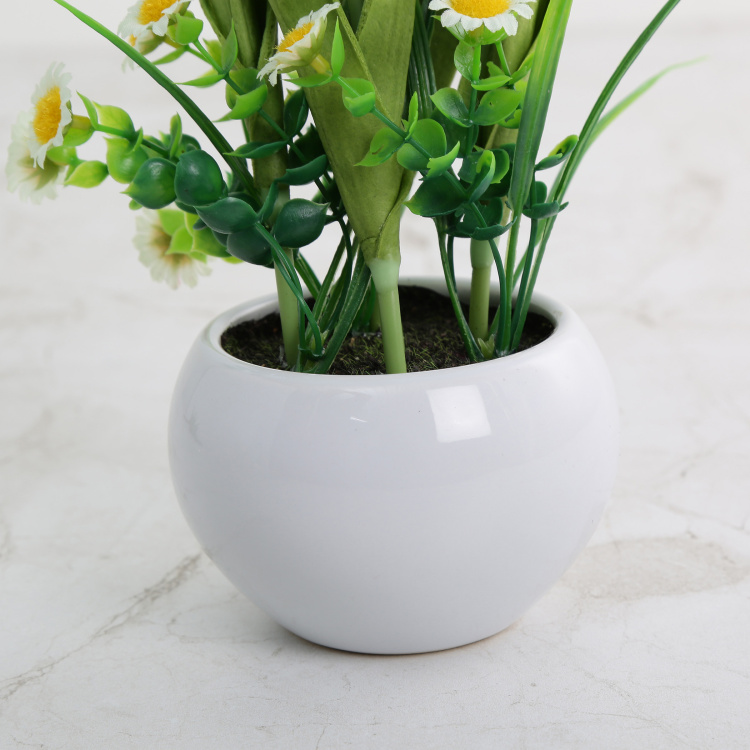 Gardenia Artificial Flower in Pot
