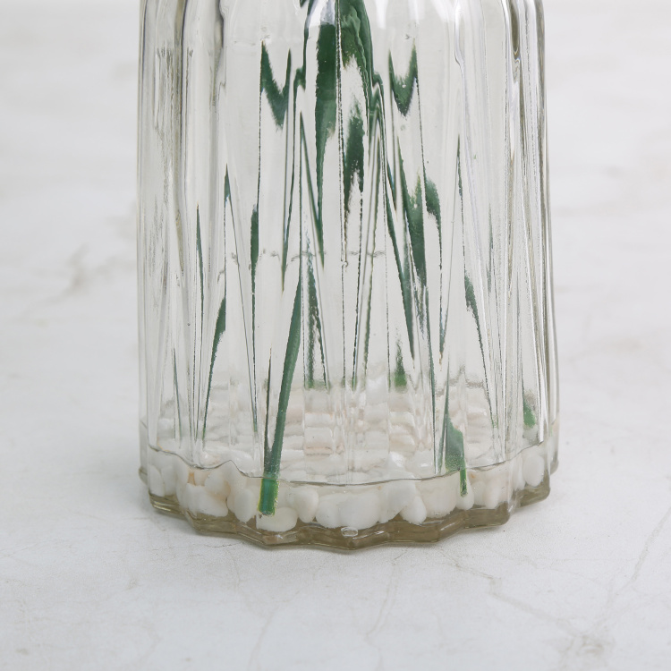 Gardenia Hydrangea Artificial Plant in Glass Vase
