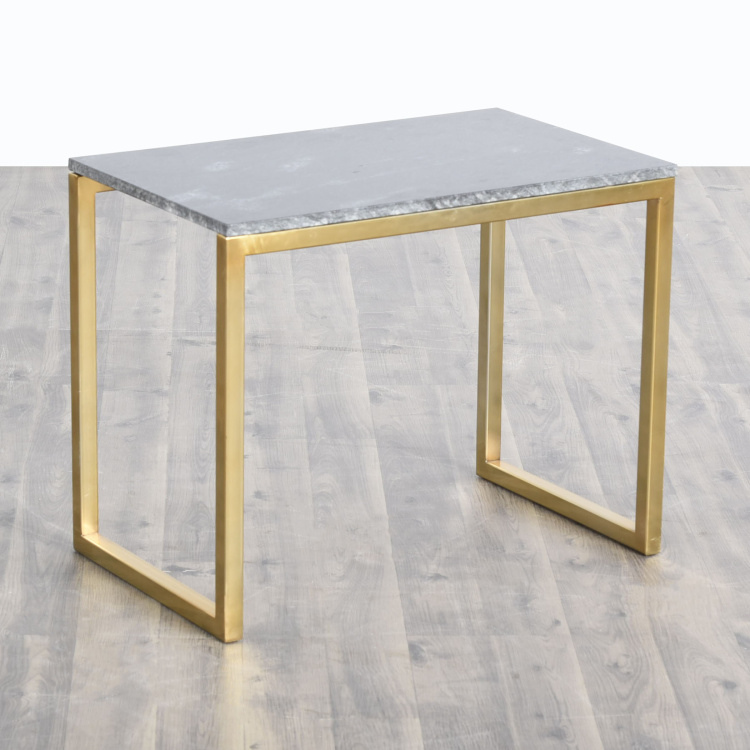 Aprilla Textured Marble Top Coffee Table - Gold