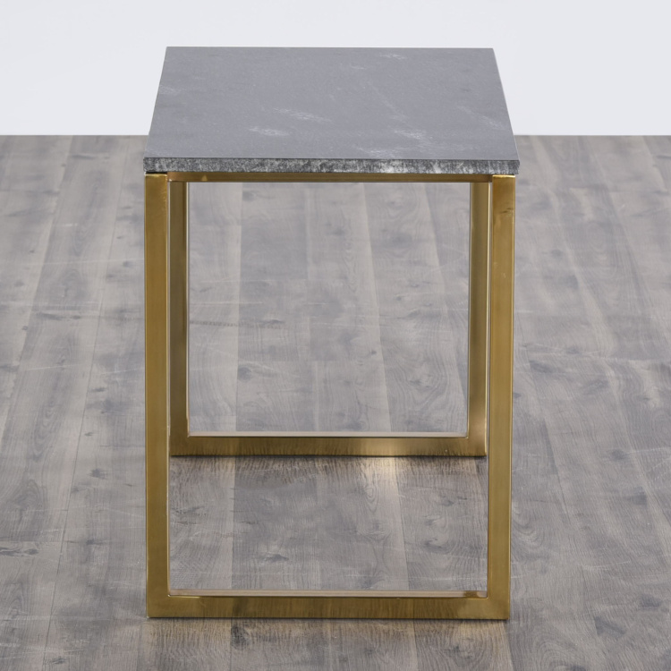 Aprilla Textured Marble Top Coffee Table - Gold