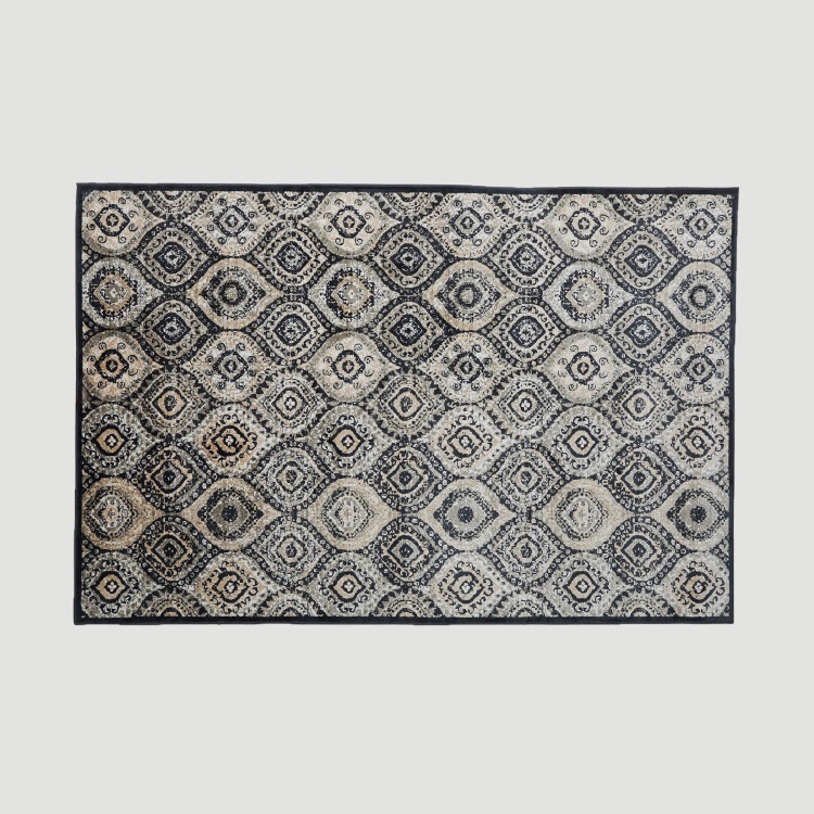 Burnish Viscose Contemporary Carpet - 75 cm X 50 cm - Cotton  - 75 cmL X 50 cmW - Multicolour