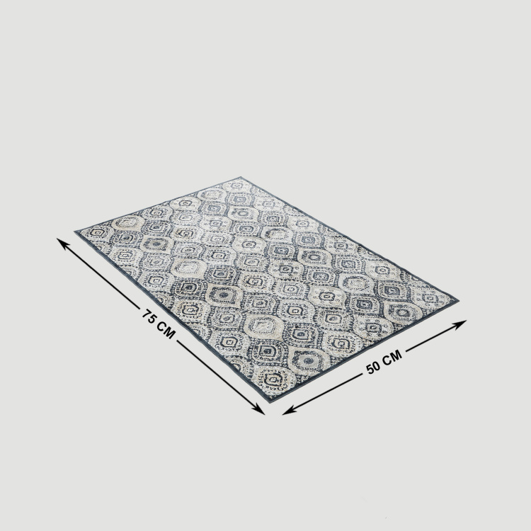 Burnish Viscose Contemporary Carpet - 75 cm X 50 cm - Cotton  - 75 cmL X 50 cmW - Multicolour