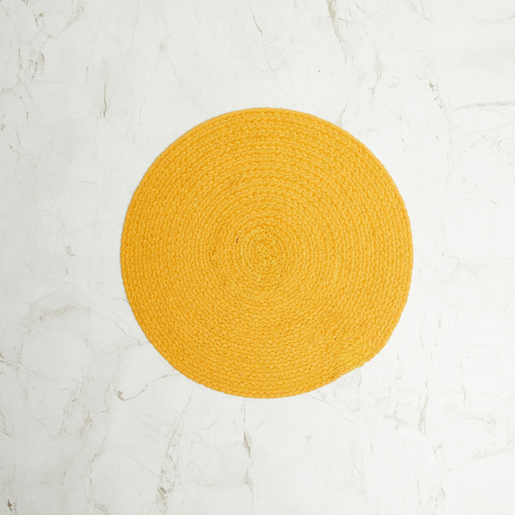 Colour Connect Textured Placemat - Cotton - Placemat: 38 cm -Yellow