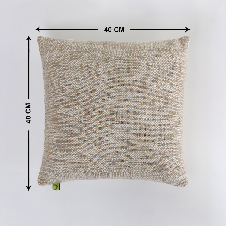 Ebony Melange Textured Filled Cushion - Set of 2 - 40 x 40 cm