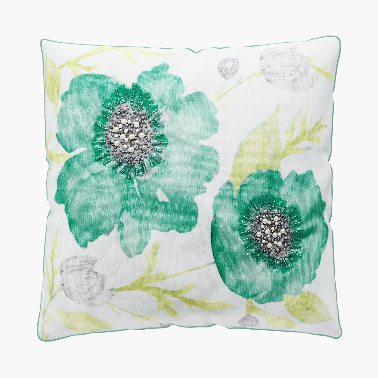 Mandarin Desdemona Printed Cushion Cover - 40 x 40 cm