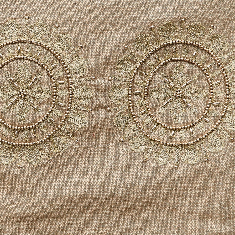 Timeless Medallion Embellished Polyester Cushion Cover - 30 x 50 cm Beige