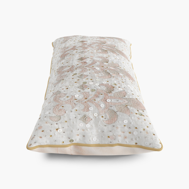 Ikat Yorick Embellished Polyester Filled Cushion  : 50 cm x 20 cm