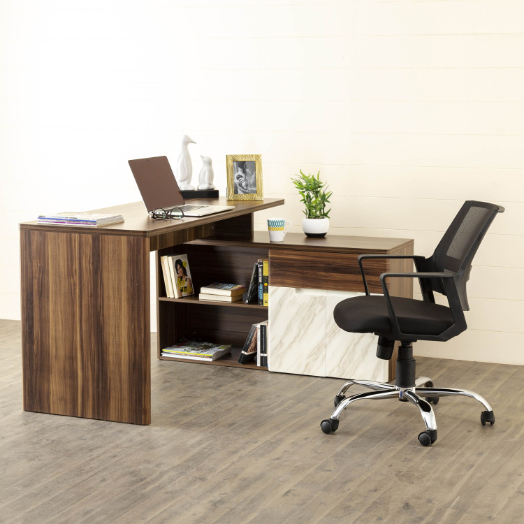 Antonio Solid Corner Desk - Brown