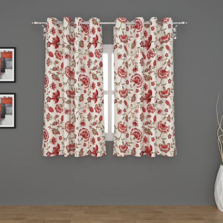 India Inspired Printed Window Curtain Pair - 120 x 160 cm