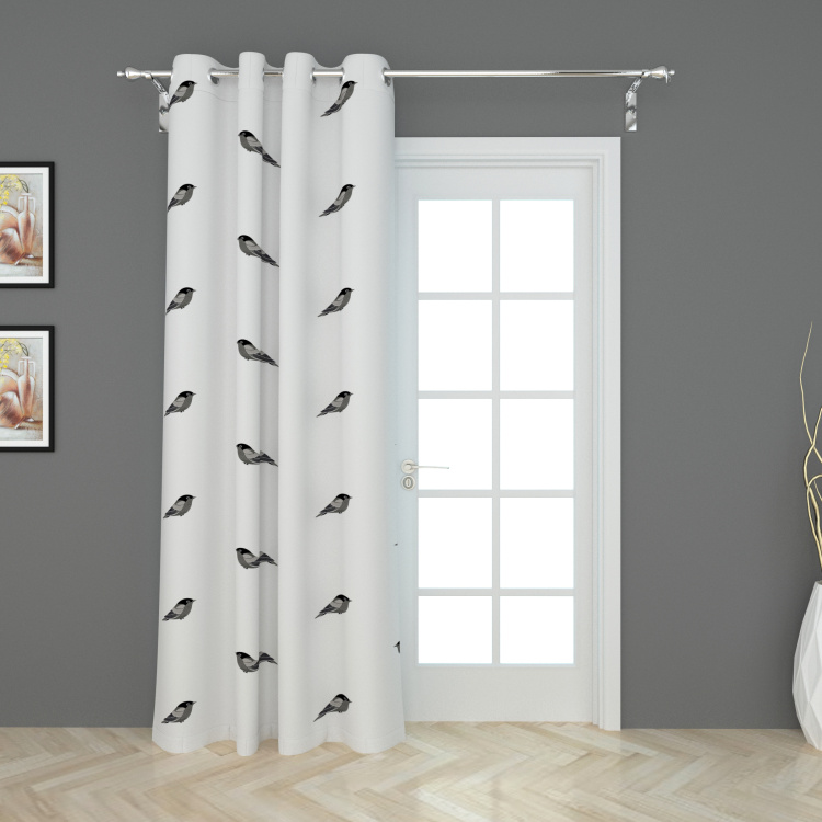 Medley-Be Bold Embroidered Door Curtain - Single Pc - 120 x 270 cm