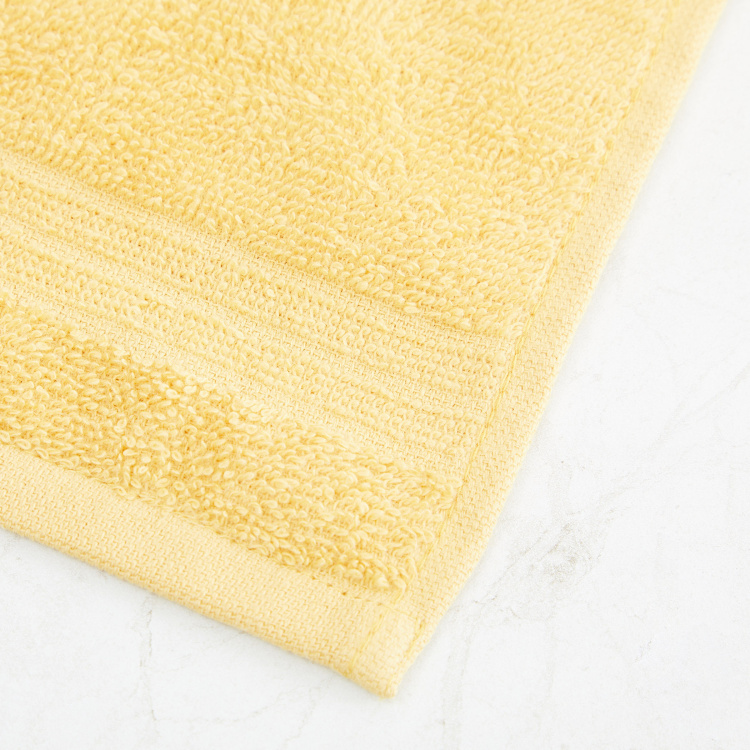 Colour Connect Solid Cotton  Face Towels  : 30 cmL x 30 cmW  Yellow