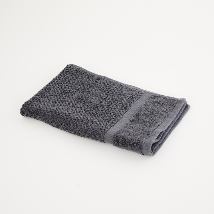Essence Popcorn Solid Cotton  Hand Towel  : 40 cmL x 60 cmW  Grey
