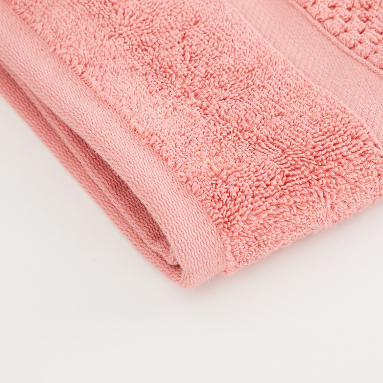 Essence Popcorn Solid Cotton  Hand Towel  : 40 cmL x 60 cmW  Peach