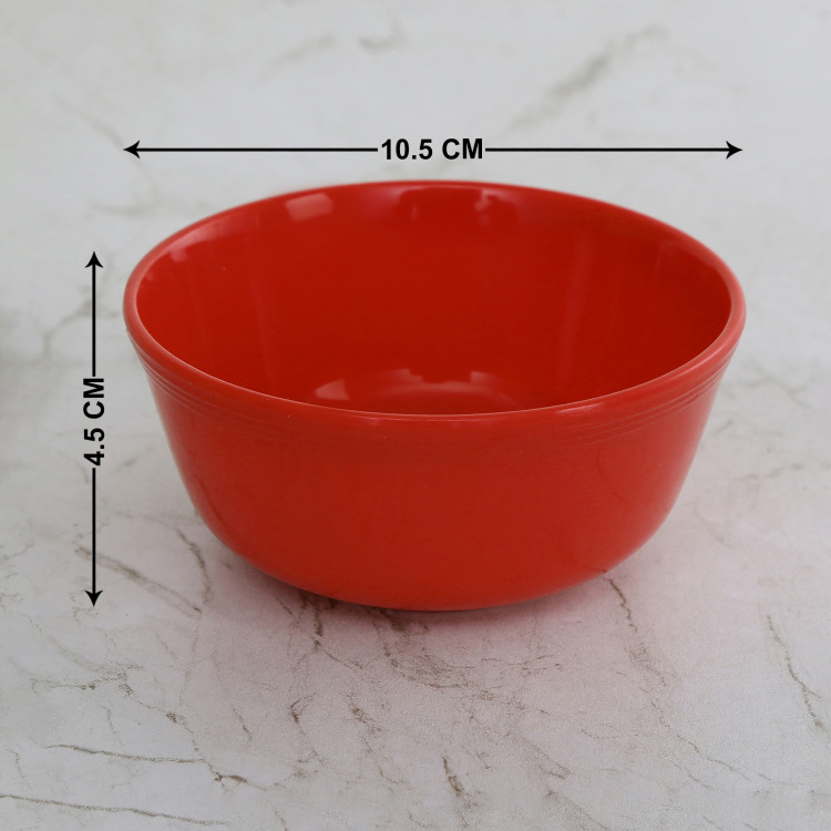 Meadows-Malva Solid Curry Bowls - Melamine - Non-Microwavable - Red