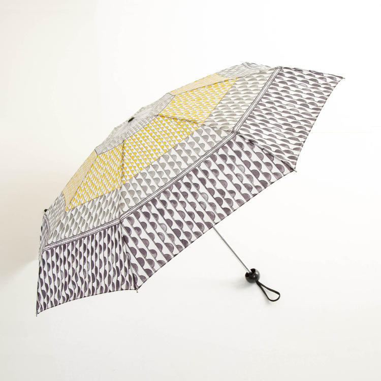 Canopy Umbrella Printed Round Single Pc. Manual Five Fold Umbrella - Polyester - Multicolour