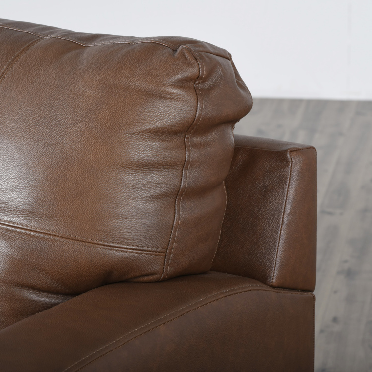 Vista Two Seater Leather Sofa - Brown