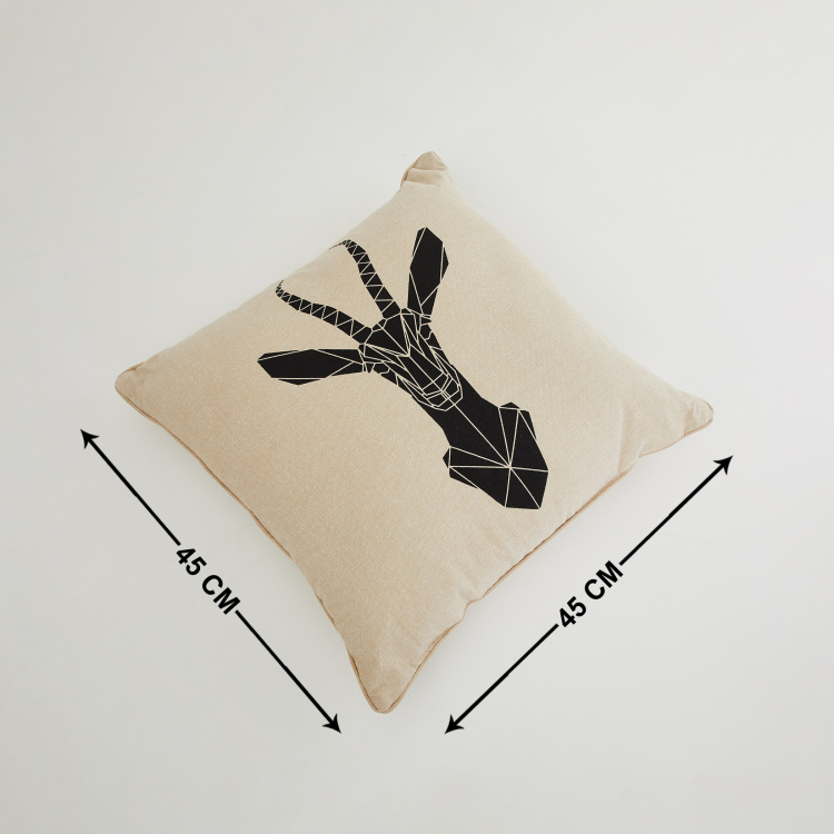 Laurel Reindeer Print Filled Cushion - 45 x 45 cm