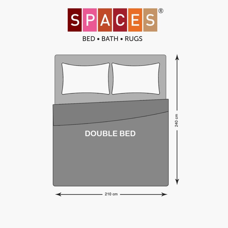 SPACES Earthy Tones Printed Double Bed Dohar - 210 x 240 cm