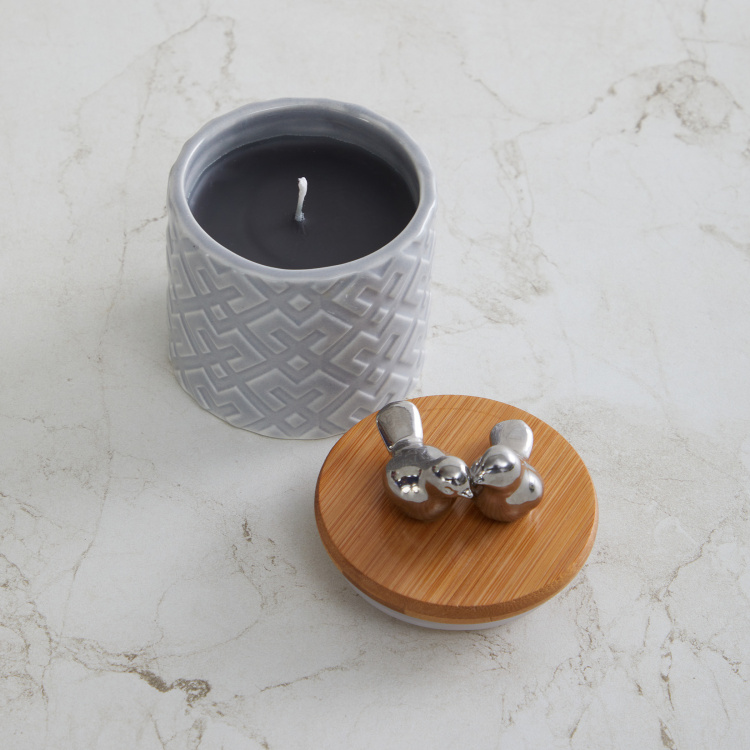Marshmallow-Round Single Pc. Jar Candle - Ceramic - Multicolour