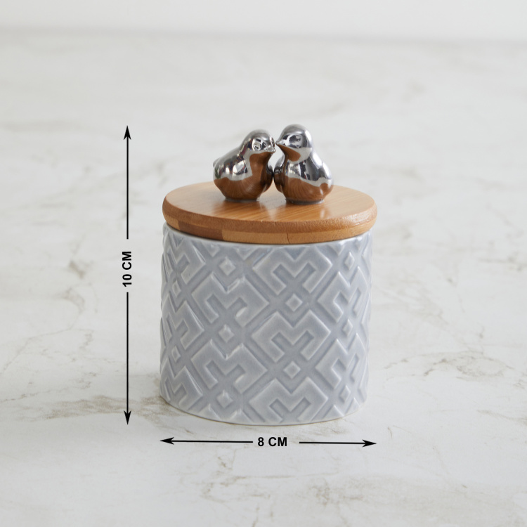 Marshmallow-Round Single Pc. Jar Candle - Ceramic - Multicolour