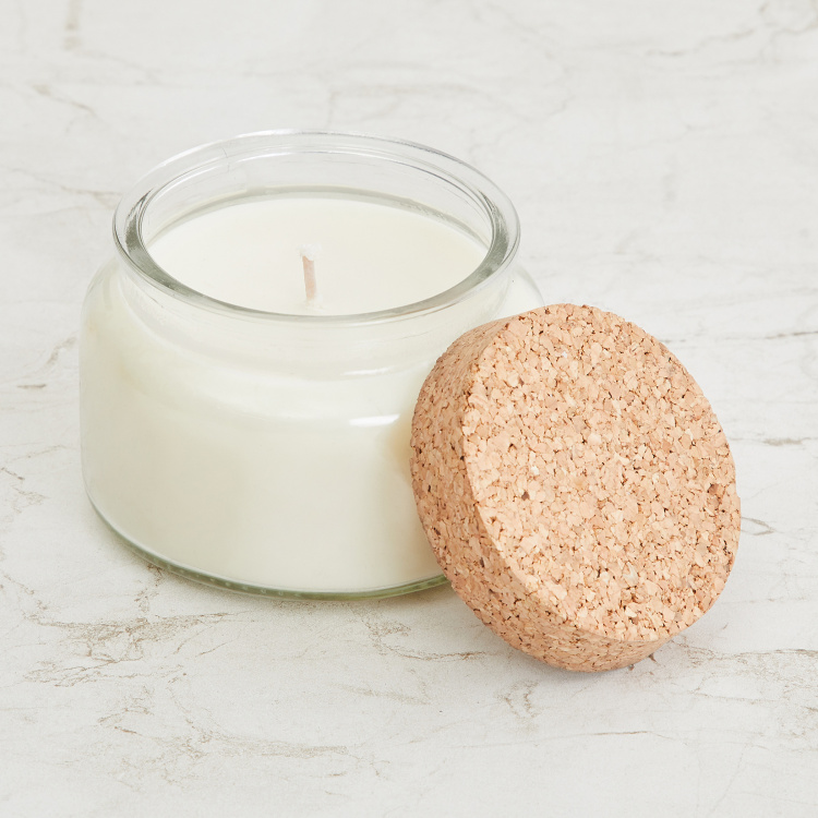 Marshmallow Vanilla Scented Jar Candle with Lid