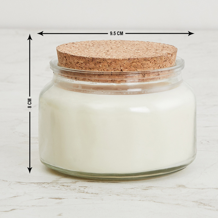 Marshmallow Vanilla Scented Jar Candle with Lid
