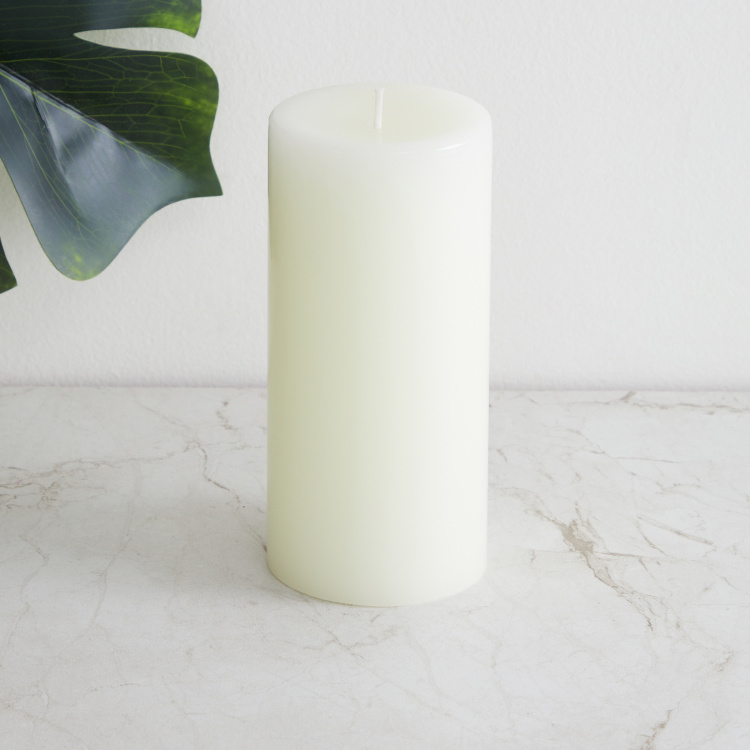 Marshmallow Solid Vanilla Pillar Candle