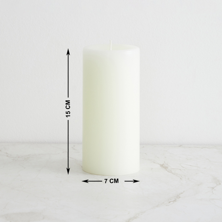Marshmallow Solid Vanilla Pillar Candle