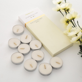 Marshmallow Set of 10 Vanilla Scented T-Light Candles