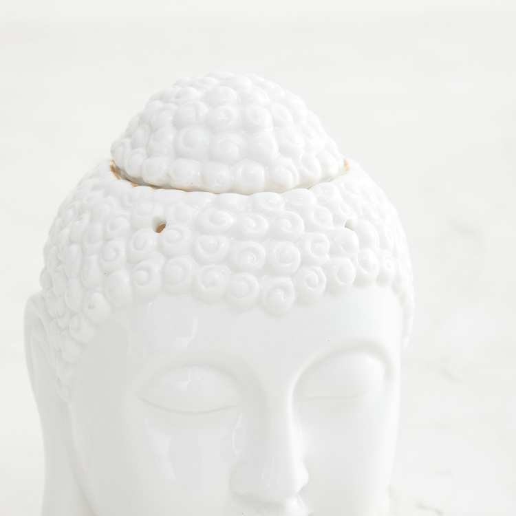 Marshmallow Ceramic Buddha Oil Burner Set