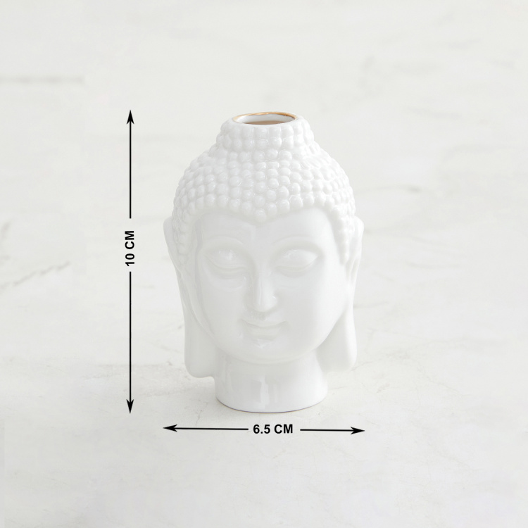 Marshmallow Ceramic Buddha Lily Reed Diffuser Set