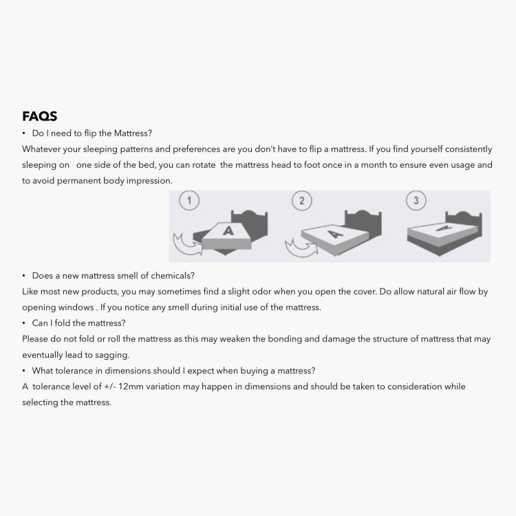 Restomax Elite Off-White 6+2-Inch Pocket Spring Memory Foam Single Mattress With Box Top - 90x190cm