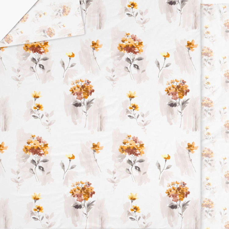 D'DECOR Primary Floral Print Double Comforter - 229 x 274 cm