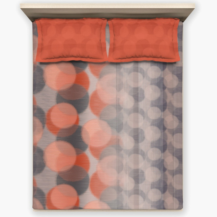 D'DECOR Printed 3-Piece Bedsheet Set - 274 x 229 cm