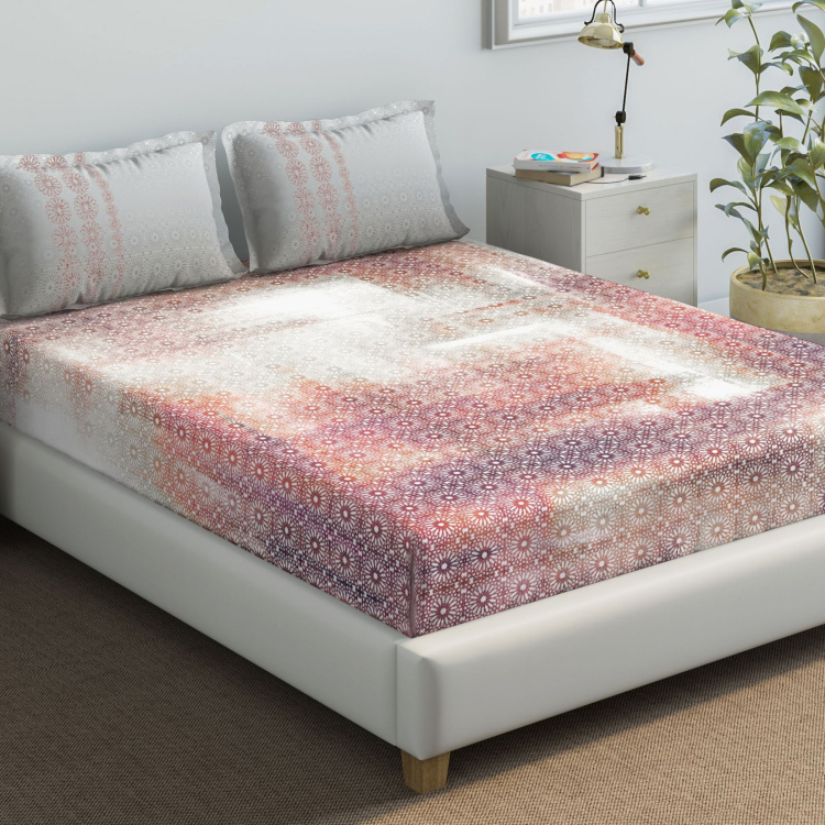 D'DECOR Home Treats Printed 3-Piece Bedsheet Set - 274 x 229 cm