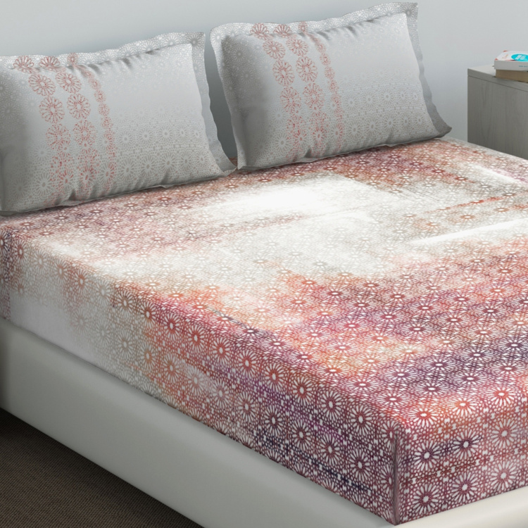 D'DECOR Home Treats Printed 3-Piece Bedsheet Set - 274 x 229 cm