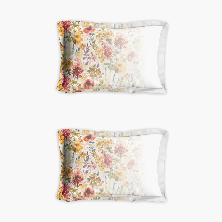 D'DECOR Maxima Floral Print 3-Piece King-Size Bedsheet Set - 274 x 274 cm